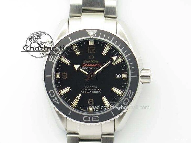 0518 Planet Ocean SS Bp Maker 45mm Black Bezel On SS Bracelet A OnTrend 8218